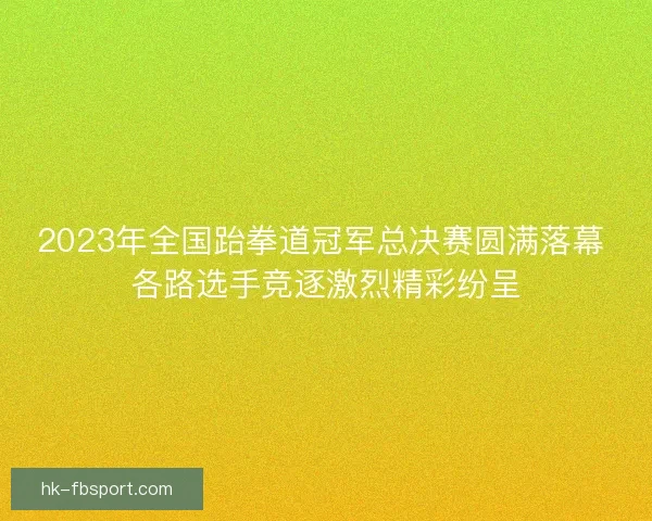2023年全国跆拳道冠军总决赛圆满落幕 各路选手竞逐激烈精彩纷呈